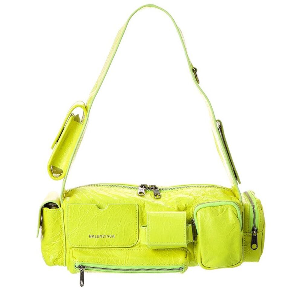 Balenciaga Superbusy Xs Leather Shoulder Bag, Yellow
